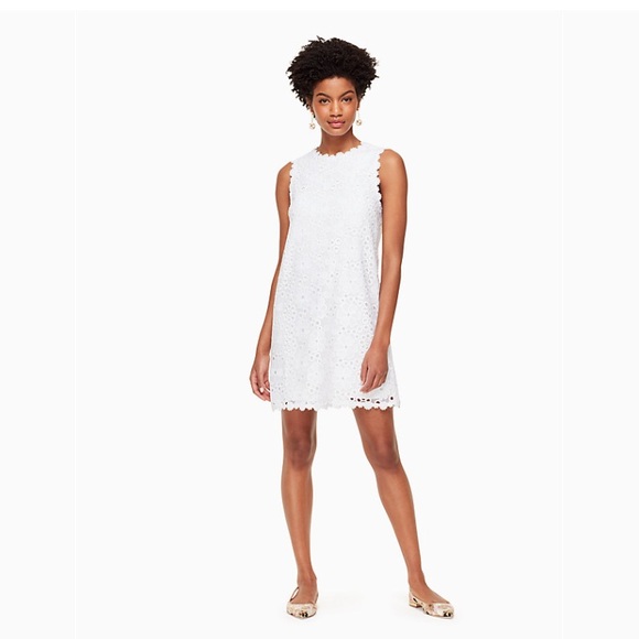 Kate Spade ♠️ white Shift Dress sz 8 ⭐️NWT - Picture 8 of 9